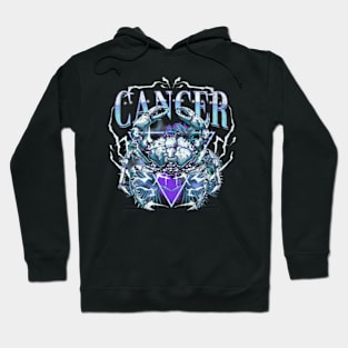 Cancer Zodiac Sign Bootleg Retro Hiphop Astrology Birthday Hoodie